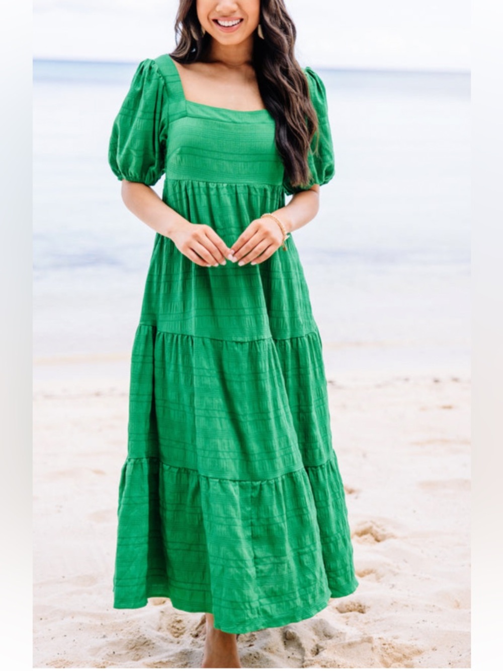 Think About It Kelly Green Midi Dress